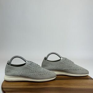 Womens Cole Haan Grand Os Gray Knit Shimmer Wingtip‎ Oxfords Sneakers Size 7.5 B
